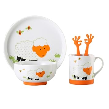 LINAG Platos Infantiles Niños Tazón Plato Taza Bebé Compartimentos ...