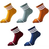 MWMart Toe Socks Cotton Crew Five Finger Socks Running Athletic for Men Women 5 Pack