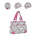 SoHo Pink Zebra Diaper Bag Tote Purse 6Pc Set