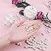 PH PandaHall About 100 Pcs 10mm Tiny Satin Luster Glass Pearl Bead Round Loose Spacer Beads for Jewelry Making White