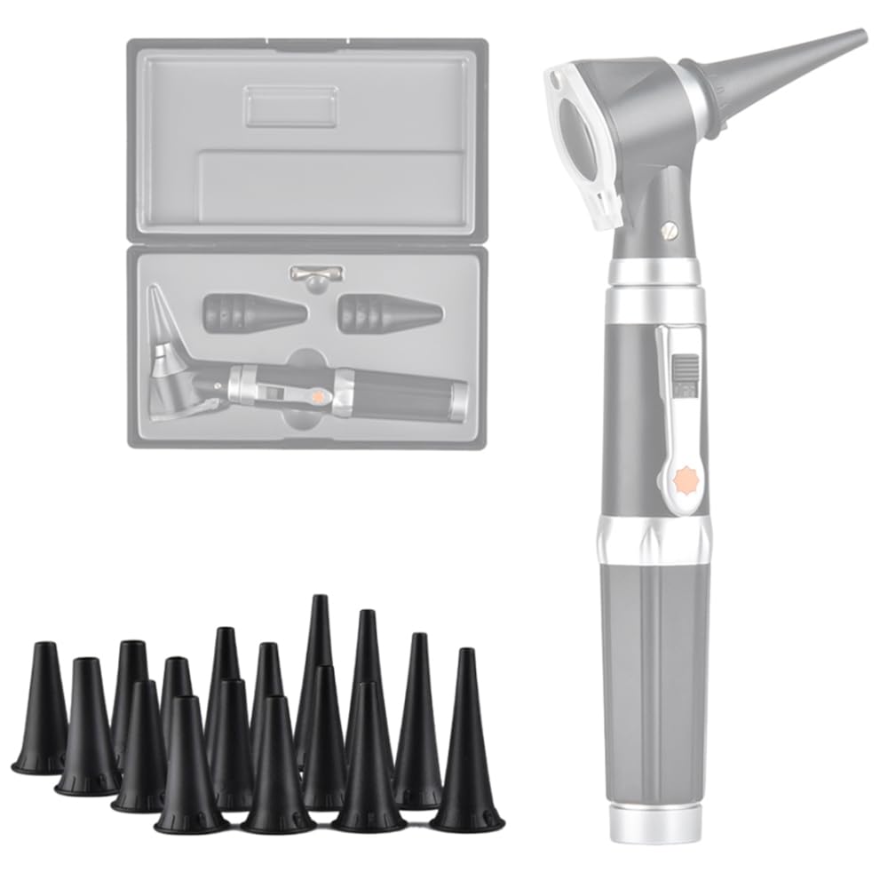 Jiusion Original 4 Pack 2.4mm 3mm 4mm 5mm Otoscope Speculum Tips for Jiusion 3X Otoscope or Same Style Otoscope, Disposabe Speculum Otoscope Caps Accessory 16pcs In Total