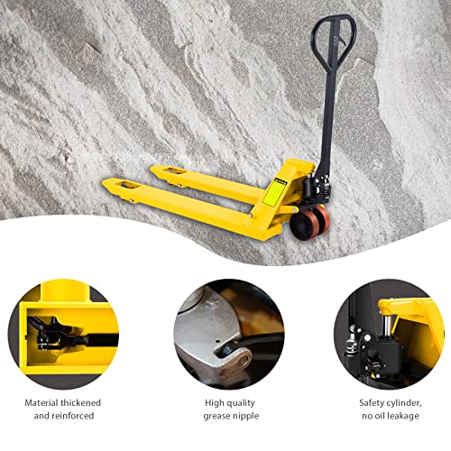 Xilin Manual Pallet Jack Hand Pallet Truck 48" Lx21“W 4400lbs Capacity