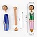 Aimeio 5 PCs Creative Cute Fat Girl Doll Ballpoint Pen Lovely Twig Ball Pen,0.5mm Blue Ink for Writing,Student Gift Office Supplies