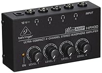 Behringer Microamp Ha400 Ultra-Compact 4-Channel Stereo Headphone Amplifier
