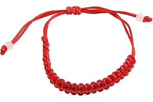 [Rxgiasup] Handmade Lucky Kabbalah Red String Bracelet Anklet New Year Red Rope Bracelet Jewelry for Students Family