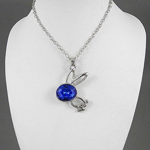 1 Pieces Necklace Pendent Jewelry Fashion Decoration Costume Retro Jewellery Collier Long Chain 29876 Sapphire Blue Lovely Bunny Rabbit