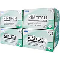 Kimberly-Clark Professional Kimtech Science KimWipes Delicate Task Wipers, 4.4 x 8.4 in. 1-ply, 280 Sheets/Box, 4 Packs, KW01