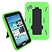 Galaxy Tab 2 7 Case KIQ (TM) Heavy Duty Hybrid Silicone Skin Hard Plastic Case Cover Kick Stand for Samsung Galaxy Tab 2 7.0 P3100 - Black / Green