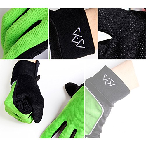 SANTO Cycling Gloves Mountain Bike Gloves Road Racing Bicycle Gloves Light Silicone Gel Pad Riding Gloves Touch Recognition Full Finger Gloves Men/Women Work Gloves (red)