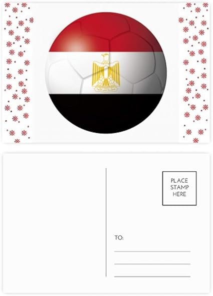 Amazon エジプト国旗 サッカー クリスマス クリスマス 花 お祝い ポストカード 祝福 郵送カード ポストカード 絵柄付はがき 文房具 オフィス用品