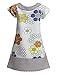 Arshiner Little Girls Floral Printed Short Sleeve Casual Dress