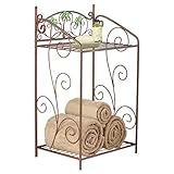 Tropical Palm Leaf Metal Towel Rack