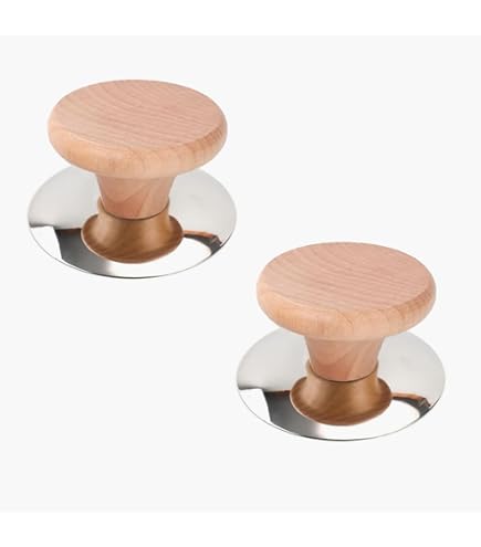 Lot De 2 Boutons De Couvercle Universels En Silicone Et Acier - Résistants à La Chaleur Pour Casseroles Et Poêles