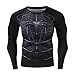 Red Plume Men's Compression Sports Shirt Black Spider Long Sleeve Tee (M, Spider)