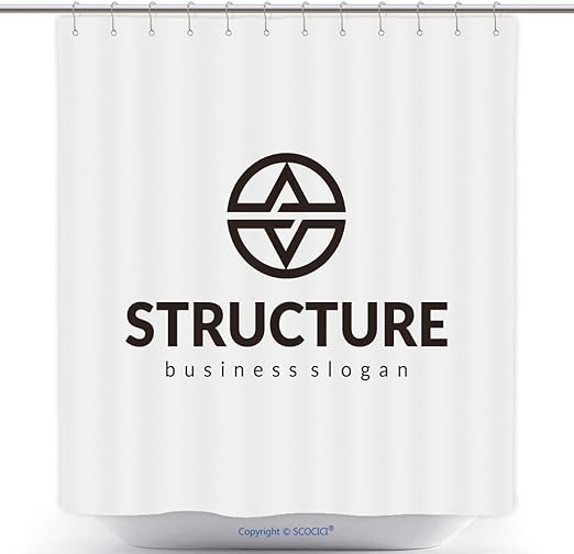 Amazon Com Vanfan Cool Shower Curtains Structure Logo S Letter