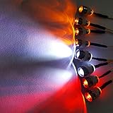 ZYCST 8Leds LED Light Headlights Taillight Kit Accessories Lights for Traxxas HSP RC4WD Tamiya Redcat Axial SCX10 RC Car Crawler Truck(White,Red,Orange LEDs)