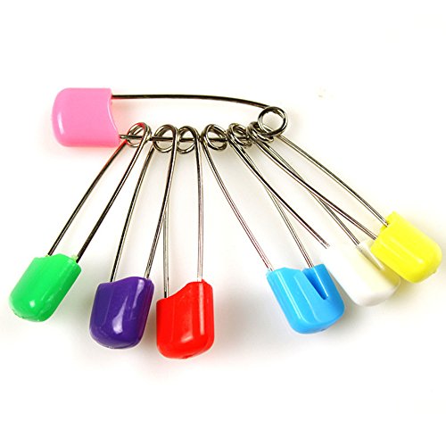 Happy Will Baby Infant Colorful Large Plastic Safety Pins Cloth Diaper