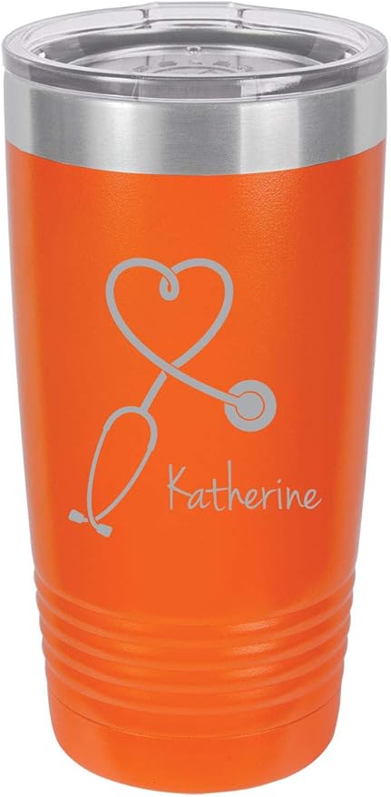 yeti 20 oz nurse stethoscope pink personalized tumbler