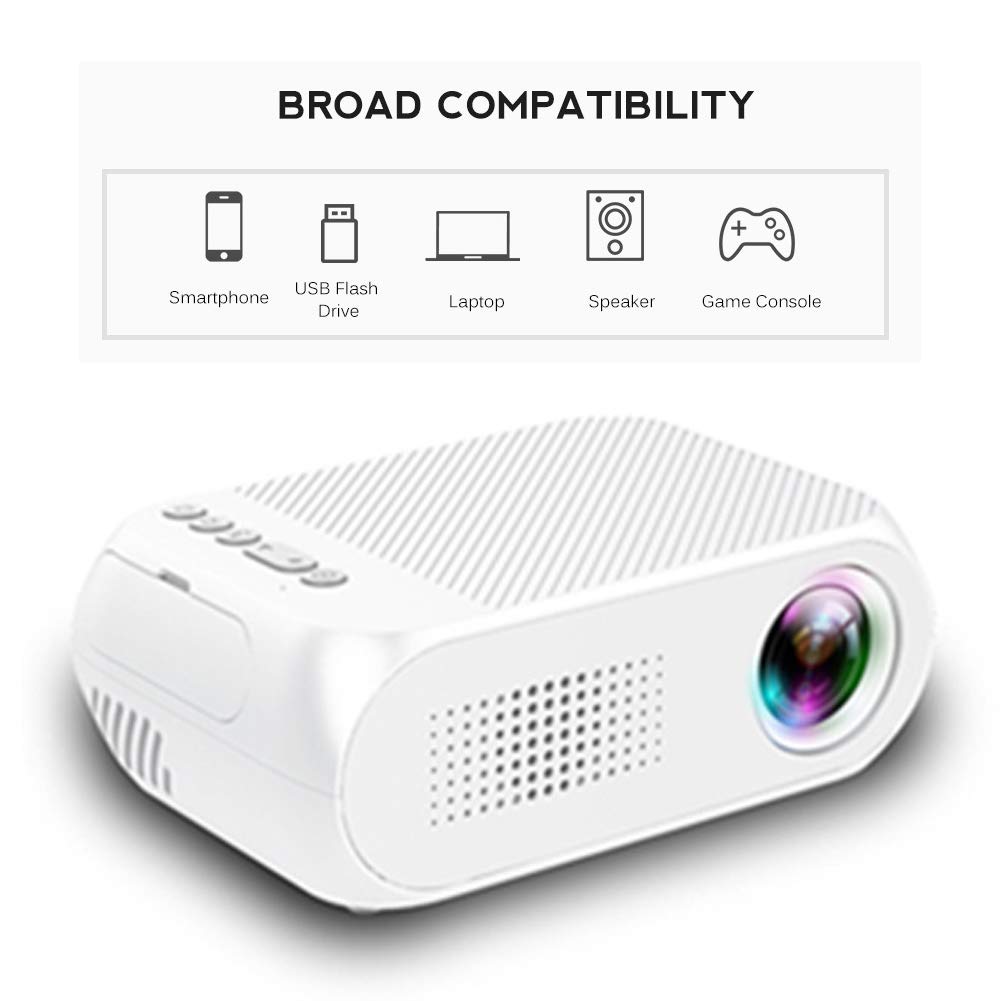 Mini proyector Gaming y Home Cinema Projector Media Player YG320 ...