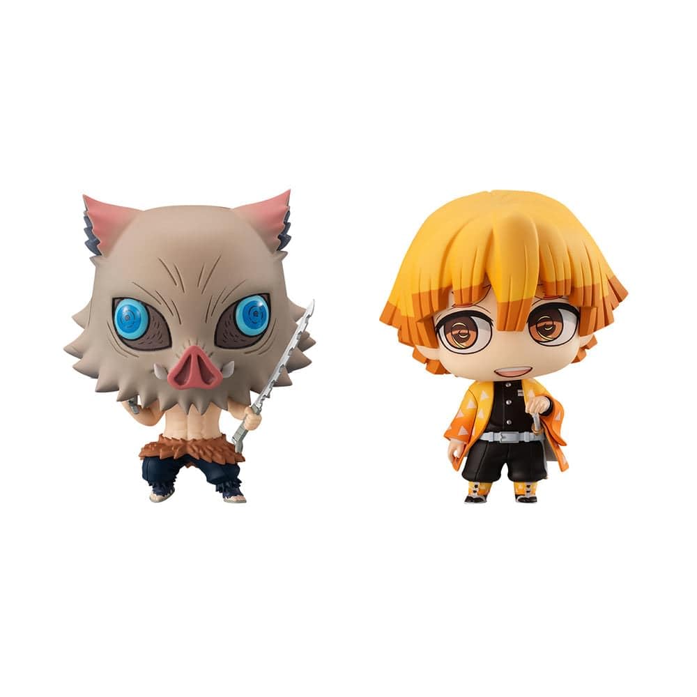 Megahouse Demon Slayer: Kimetsu no Yaiba Chimimega Buddy Series Figure 2-Pack Zenitsu & In