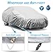 KAKIT Car Cover for Sedan Outdoor, Auto Vehicle Cover Univelsal Fit Windproof/UV Resistant/Waterproof/Dustproof, Free Windproof Ribbon & Anti-Theft Lock,Fits 185