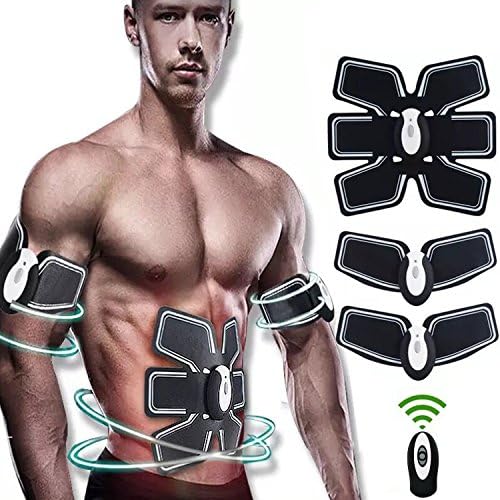 Jingfude Abs Muscle Trainer EMS Muscle Stimulator Arm\Leg\Abdomen Exercise Belts Training Gear Portable Smart Workout Equipment for Men & Women in Home, Office and Outdoor
