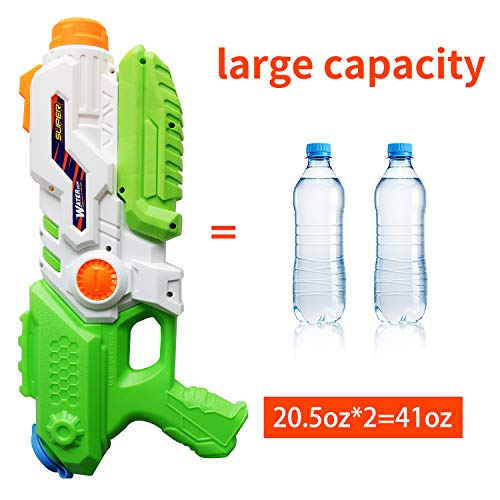 ToyerBee Water Guns for Kids, 2pack Squirt Guns with 41 Fluid Ounces High Capacity &30-35 Feet Shooting Range, Water Toys for Kid&Adult