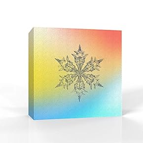 Canvas Wall Art - Snowflake Theme - Modern Home Art Stretched and Framed Ready to Hang - 12x12 inches