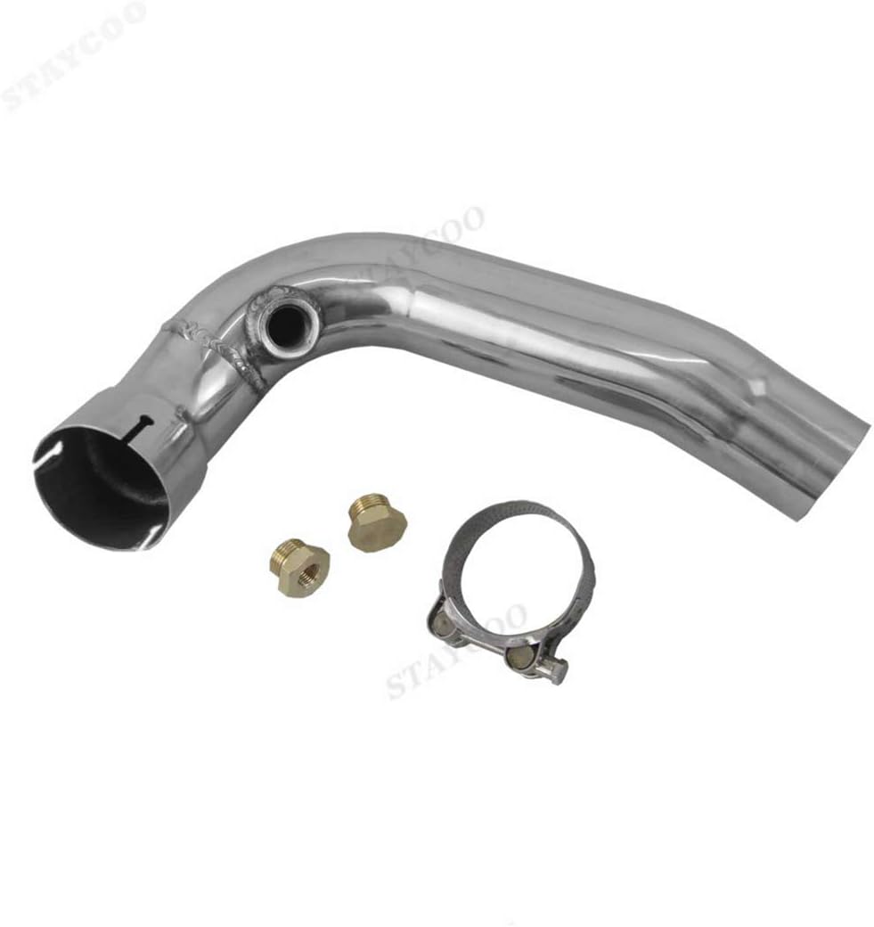 STAYCOO S/S Eliminator Exhaust Piping Mufflers Mid Pipe Decat for 2007-2017 Honda CBR600RR