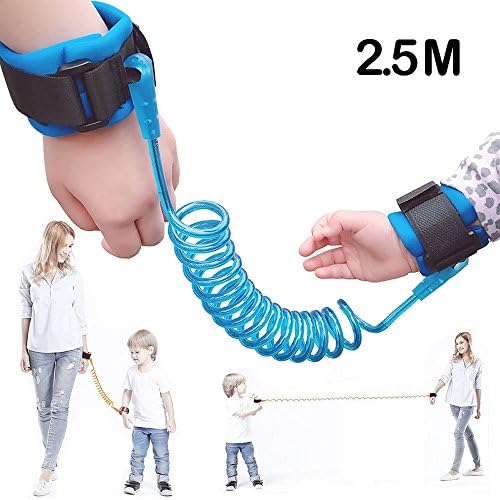 AStorePlus Awesome Free Move Flexibility Daily Anti Lost Wrist Link Safety Harness Leash Strap for Kids Children Baby Toddlers Play Arround in Safe, 2.5M Blue