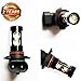 Extremely Bright Light Bulb 1100 Lumens Cree 50 Watt Xenon White H10 9145 Bulbs Led Fog Lights Projector 6000k Kit Replacement For Cars New Version (Set of 2)