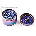 Colourful 4 Pieces Metal Zinc alloy Tobacco Grinder Spice Grinder Herb Grinder-Rainbow Metal (63mm-Diameter)-By KepooMan