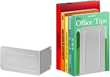 Acrimet Metal Bookends, Non-Skid Heavy Duty 17.5cm H, White, 1 Pair view 8