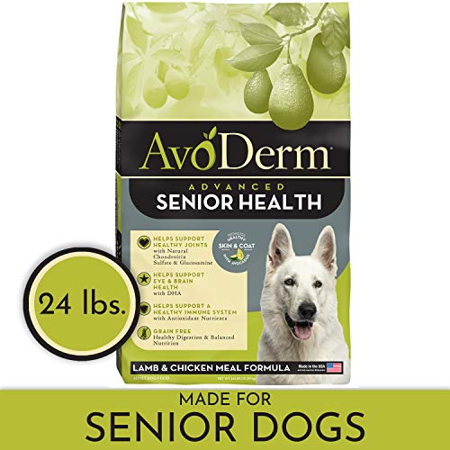 AvoDerm Natural Advanced Senior Health Dry Dog Food, Grain Free, Lamb