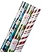 American Greetings Holiday Friends, Candy Cane Stripes, and Santa Christmas Foil Wrapping Paper, 3-Roll, 40