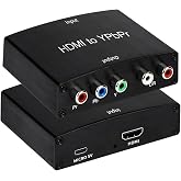 HDMI to Component Converter, HDMI to YPbPr 5RCA RGB + R/L Converter V1.4 with R/L Audio Output Support for MacBook, Blu-Ray, DVD, PS4, DVD, PSP, Xbox 360
