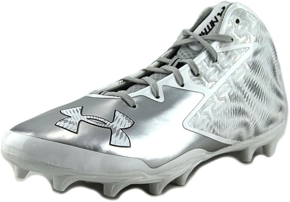 silver under armour football cleats