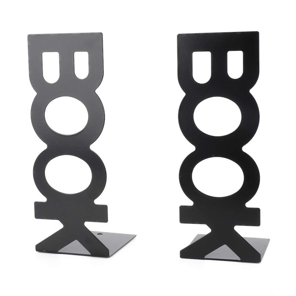 2PCS Book Ends Characters Shape Book Stand Book Shelf Holder Metal Book Stopper for Books/Movies/CDs School Home Decor(208mm)