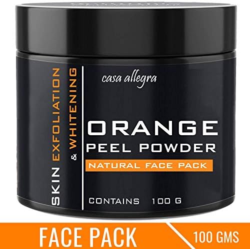 Casa Allegra Orange Peel Powder for Skin Whitening and Lightening - Hair Conditioning - Skin Exfoliation and Rejuvenation - 100 Grams