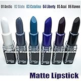 6 KLEANCOLOR MADLY MATTE LIPSTICK SET BOLD VIVID WHITE BLACK LIP STICK + FREE EARRING by Kleancolor