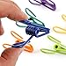Ammsia Canyoze 40Pcs Colorful Multipurpose PVC-Coated Steel Wire Clip, Clothes Pins, Utility Clips Hooks for Home & Office