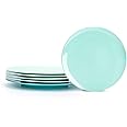 KX-WARE Melamine Plates, 10.5-inch Dinner Plates Set of 6 Cool Assorted Colors, 100% Melamine Dishwasher Safe BPA Free