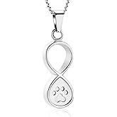 Oinsi Infinity Love Pet Cremation Jewelry for Ashes of Dog/Cat Funeral Keepsake Urn Necklace Pendant Memorial Jewellery