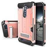 Evocel Explorer Series Pro Dual Layer Hybrid Protector with Metal Kickstand and Credit Card Slot for ZTE ZMAX PRO - Rose Gold