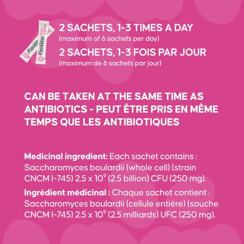 Florastor Kids - Saccharomyces Boulardii CNCM I-745 - Daily All in One Probiotic - Supports Gut Health & Immune System -The #1 Probiotic in class Wordlwide - For Kids - Fruit punch Flavor - 30 sticks