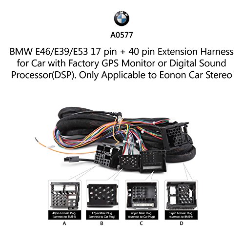 Eonon A0577 Extended Installation Wiring Harness for Eonon Product BMW