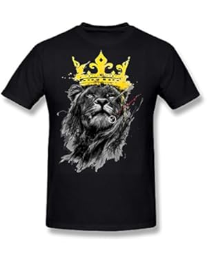 Blouse, Fashion Men T-Shirt Lion Print Plus Size Short Shirt Vest Tank