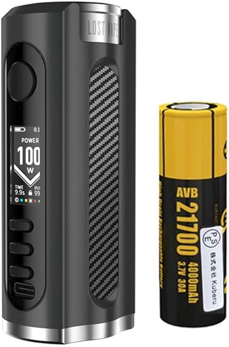 Amazon Lostvape Grus 100w Mod グルス グルース Pseマーク付きバッテリーセット Black Carbon Fiber ノーブランド品 バッテリー モッド