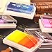 24 Shades of Colors Rainbow Ink Pad Sets Crafts Bright Rubber Stamp Washable for Stamping Teachers Kids Baby Prints Safe Fingerprints