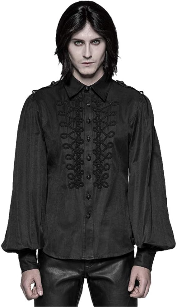 Amazon Punk Rave男性ゴシックヴィンテージシャツスチームパンクレトロパーティーブラウスファッションメンズランタン長袖ブラウスシャツ コート ジャケット 通販
